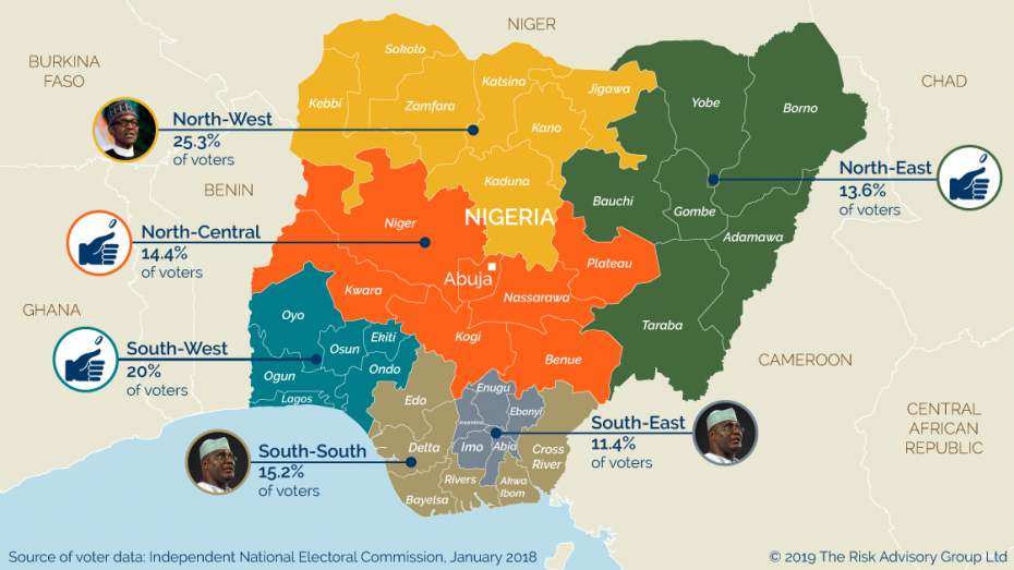 Overview of the Nigerian election regional voters